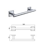 MODENA CHROME ПОСТАВКА ЗА ХАВЛИЯ 30СМ 3824C - Image 3