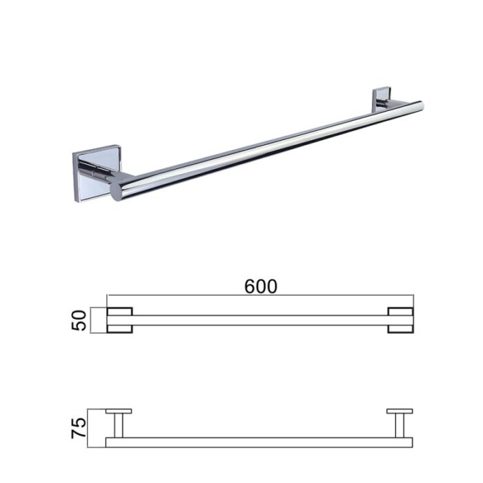 MODENA CHROME ПОСТАВКА ЗА ХАВЛИЯ 60СМ 3825C - Image 3