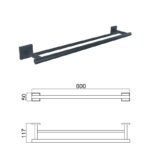 MODENA BLACK MATT ДВОЕН ХАВЛИЙНИК 3848BM - Image 3