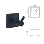 MODENA BLACK MATT ДВОЙНА ЗАКАЧАЛКА 3850-2BM - Image 3