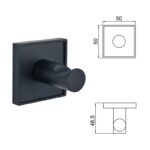 MODENA BLACK MATT ЕДИНИЧНА ЗАКАЧАЛКА 3853-1BM - Image 3