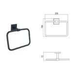 MODENA BLACK MATT ПЕШКИРНИК 3860BM - Image 3