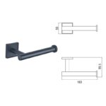 MODENA BLACK MATT ПОСТАВКА ЗА ТОАЛЕТНА ХАРТИЯ 3851-1MB - Image 3
