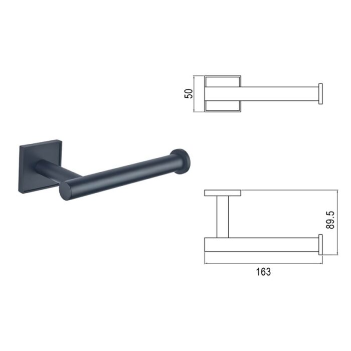 MODENA BLACK MATT ПОСТАВКА ЗА ТОАЛЕТНА ХАРТИЯ 3851-1MB - Image 3