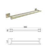 MODENA BRUSH GOLD ДВОЕН ХАВЛИЙНИК 3848BG - Image 4
