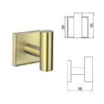 MODENA BRUSH GOLD ЕДИНИЧНА ЗАКАЧАЛКА 3850BG - Image 5