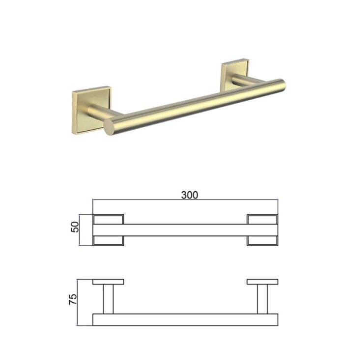 MODENA BRUSH GOLD ПОСТАВКА ЗА ХАВЛИЯ 30СМ 3824BG - Image 4