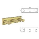MODENA BRUSH GOLD ТРОЙНА ЗАКАЧАЛКА 3853-3BG - Image 4