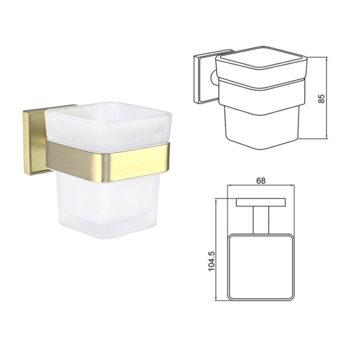 MODENA BRUSH GOLD ЧАША 3858BG - Image 3