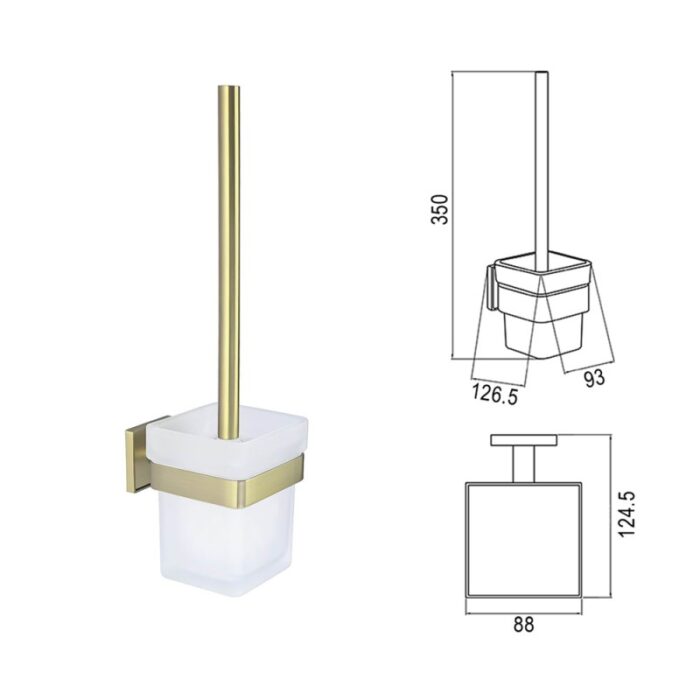 MODENA BRUSH GOLD ЧЕТКА ЗА ТОАЛЕТНА 3894BG - Image 5