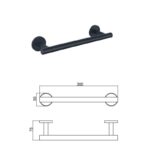 LUSSO BLACK MATT ПОСТАВКА ЗА ХАВЛИЯ 30СМ 3624BM - Image 4