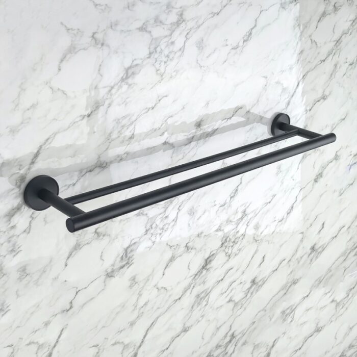 LUSSO BLACK MATT ДВОЙНА ПОСТАВКА ЗА ХАВЛИЯ 3648B - Image 3