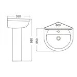 Порцеланов умивалник ICC 5003 - Image 2