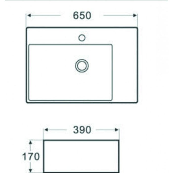 Порцеланов умивалник ICC 5065L - Image 2