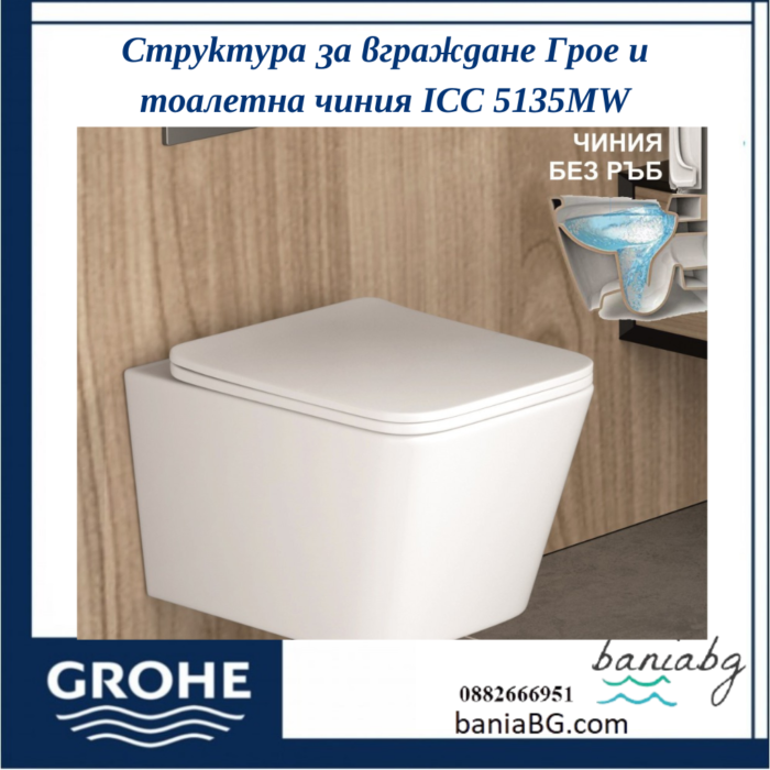 Структура за вграждане Грое и тоалетна чиния ICC 5135MW - Image 2