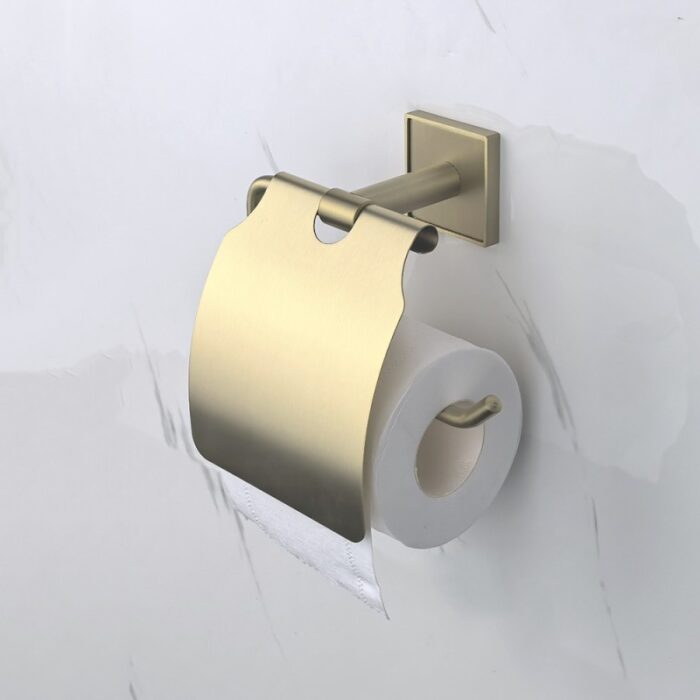 MODENA BRUSH GOLD ПОСТАВКА ЗА ТОАЛЕТНА ХАРТИЯ С КАПАК 3851BG - Image 3