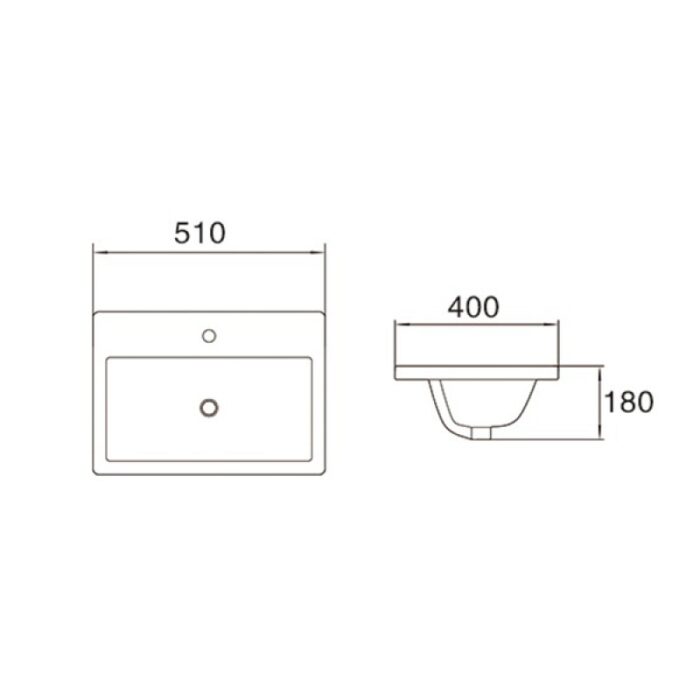 ПОРЦЕЛАНОВ УМИВАЛНИК ЗА МЕБЕЛ 8054-2 - Image 3