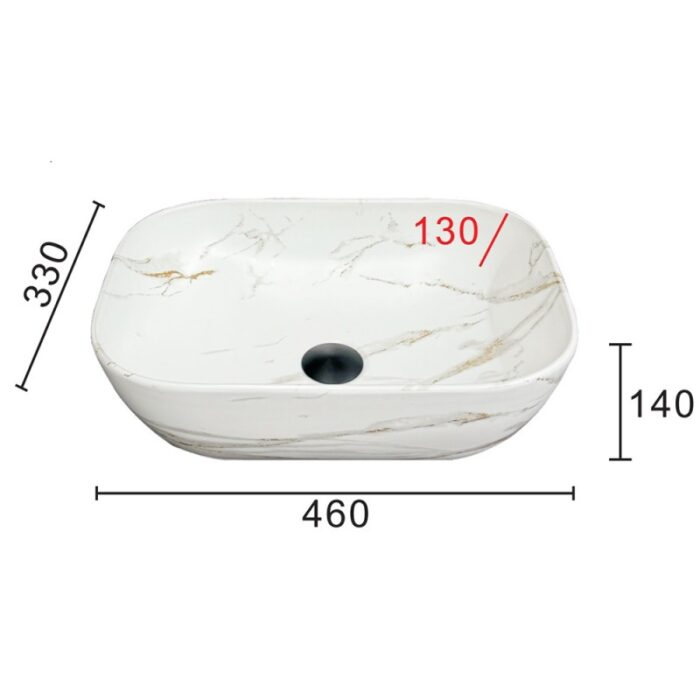 ПОРЦЕЛАНОВ УМИВАЛНИК 887 MARBLE - Image 5
