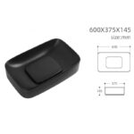 ПОРЦЕЛАНОВ УМИВАЛНИК CARLINO 901MB ЧЕРЕН МАТ - Image 3