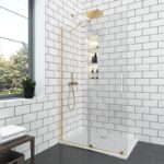 ПАРАВАН WALK IN ELGIO BRUSHED GOLD