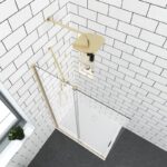 ПАРАВАН WALK IN ELGIO BRUSHED GOLD - Image 2