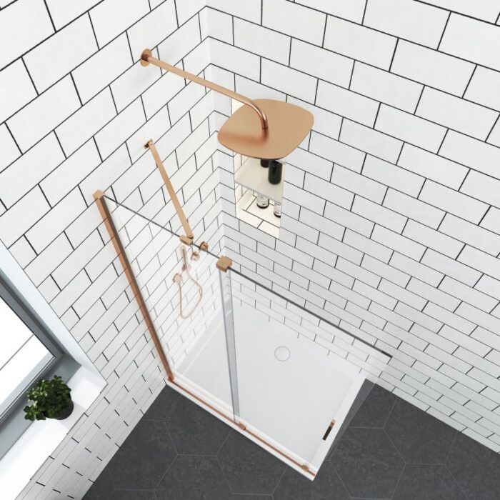 ПАРАВАН WALK IN ELGIO BRUSHED ROSE GOLD - Image 2