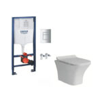 Структура за вграждане GROHE и тоалетна чиния Inter Ceramic ICC 3435W SLIM