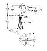 Кухненски смесител GROHE Eurosmart 30305001 - Image 3