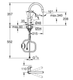 Кухненски смесител GROHE BauEdge 30536000 с издърпващ се чучур - Image 2