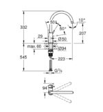 Кухненски смесител GROHE BauClassic 30577000 - Image 3
