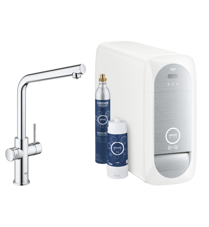 31454001 Кухненски смесител GROHE Blue Home Starter Kit 31454001 с L-образен чучур - Image 1