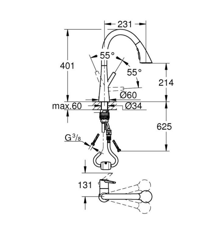 Кухненски смесител GROHE Zedra 32294002 - Image 2