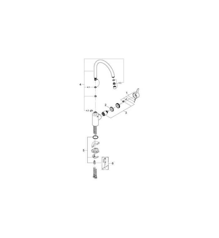 Кухненски смесител GROHE Eurosmart Cosmopolitan 32843002 - Image 2